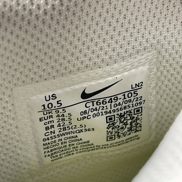 Nike Football Cleats Size 10.5 Mens Alpha Menace Pro 3 White Black For Agility - Picture 11 of 12